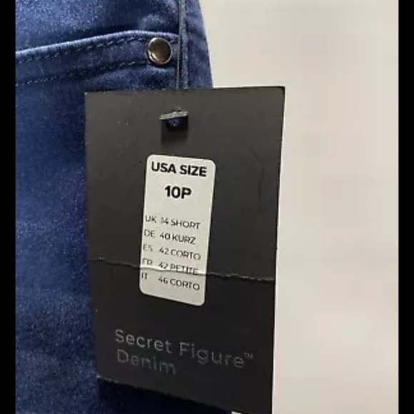 NWT Rekucci Women's Secret Figure Premium Denim Pull-On Jean 10 Petite - Picture 7 of 11